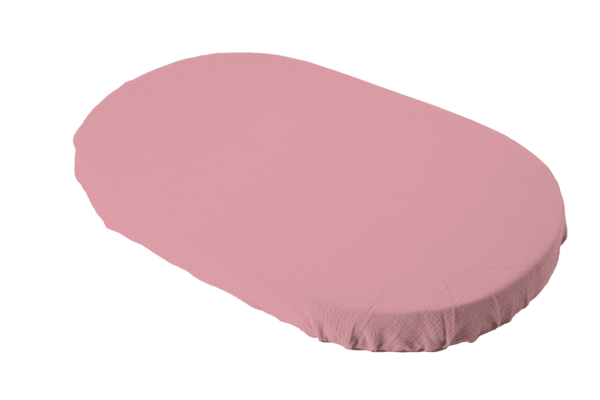Lenzuola per lettino neonato coprimaterasso in mussola rosa